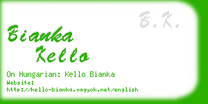 bianka kello business card